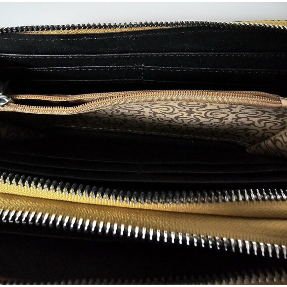 Wristlet Wallet Faux Snake Skin Card Slots Metal Double Zipper 8"x4"x2 "NWOT! - Picture 11 of 14